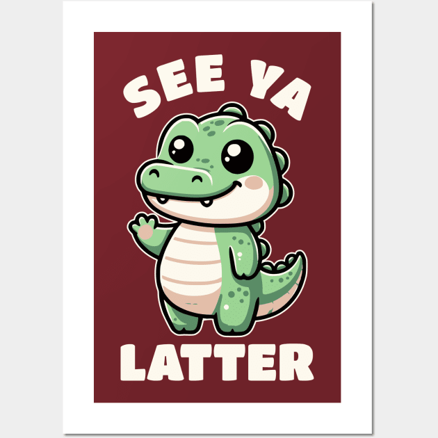 Sea Ya Later Alligator Wall Art by Odetee